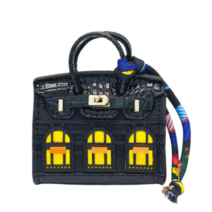 Mini Bolso de Mano - Charm de Bolso de Cuero y Estuche para Auriculares o labiales y perfumes mini